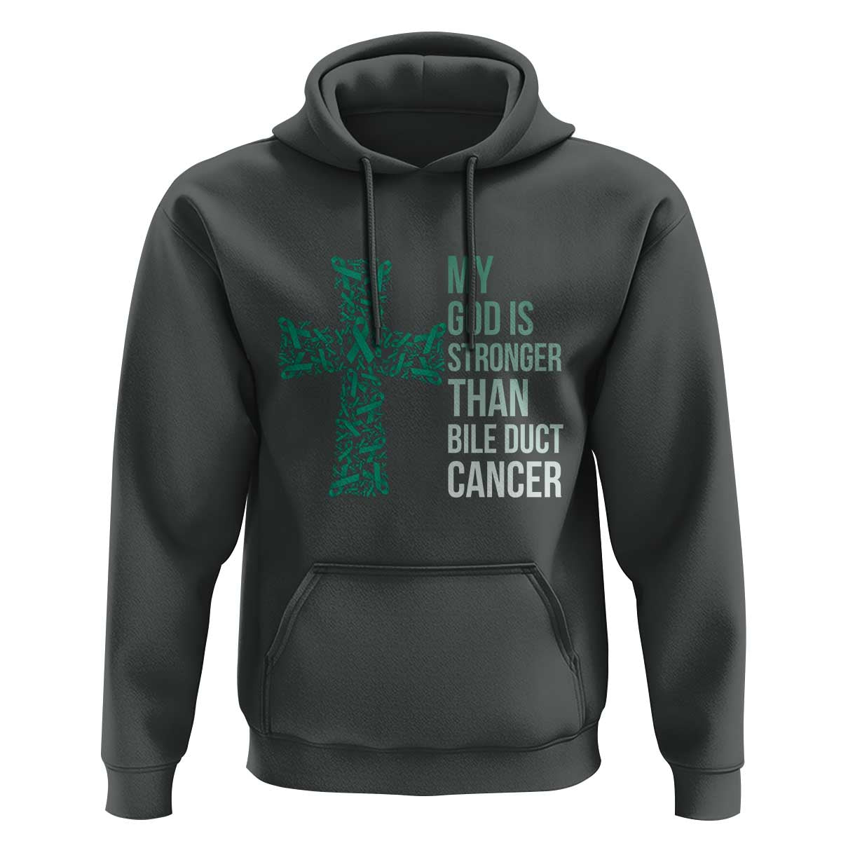 My God Is Stronger Than Bile Duct Cancer Hoodie Faith Over Fear Support Gift