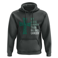 My God Is Stronger Than Bile Duct Cancer Hoodie Faith Over Fear Support Gift