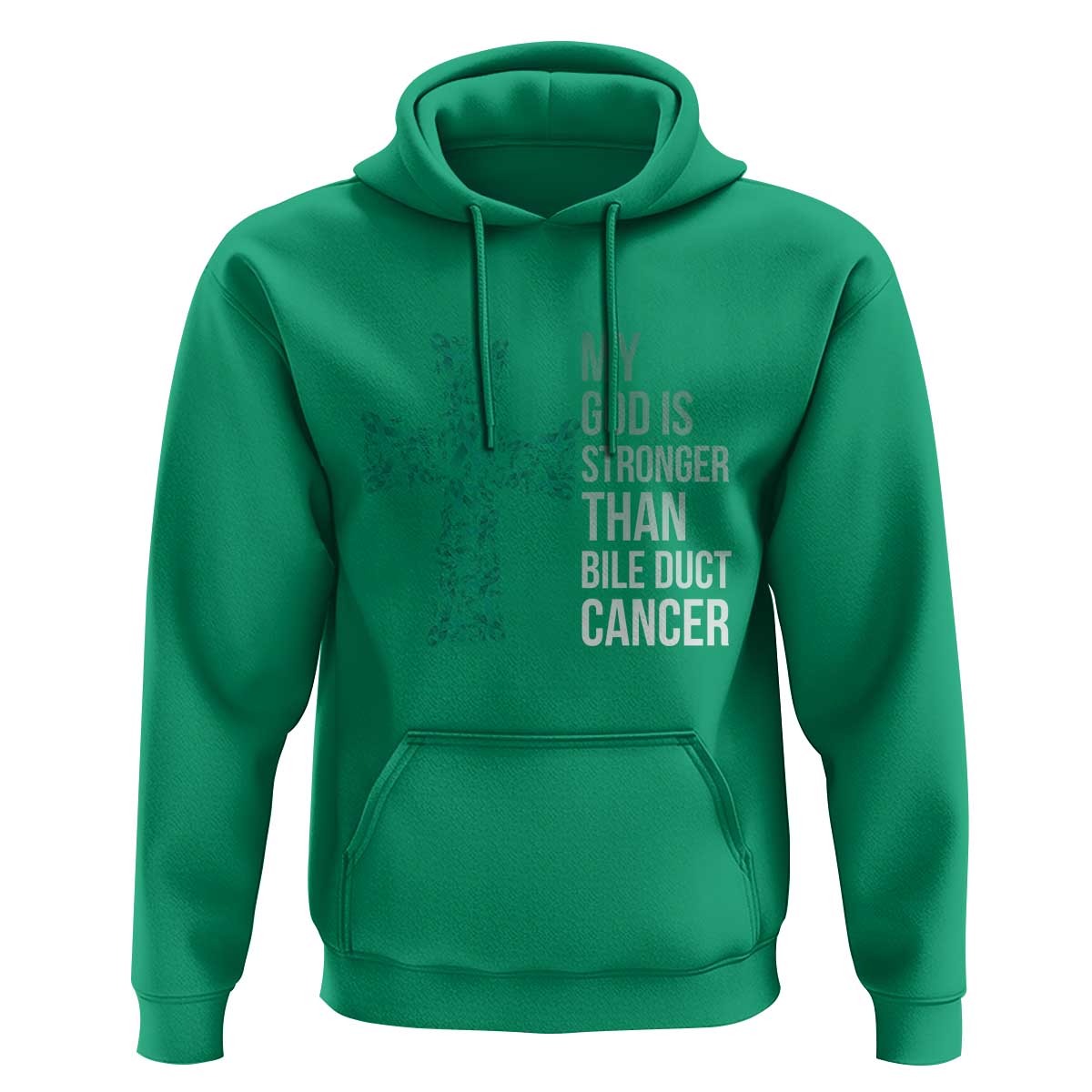 My God Is Stronger Than Bile Duct Cancer Hoodie Faith Over Fear Support Gift