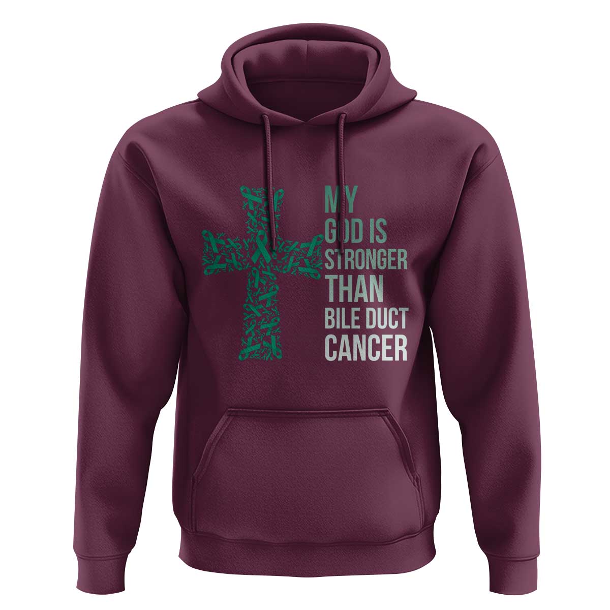 My God Is Stronger Than Bile Duct Cancer Hoodie Faith Over Fear Support Gift
