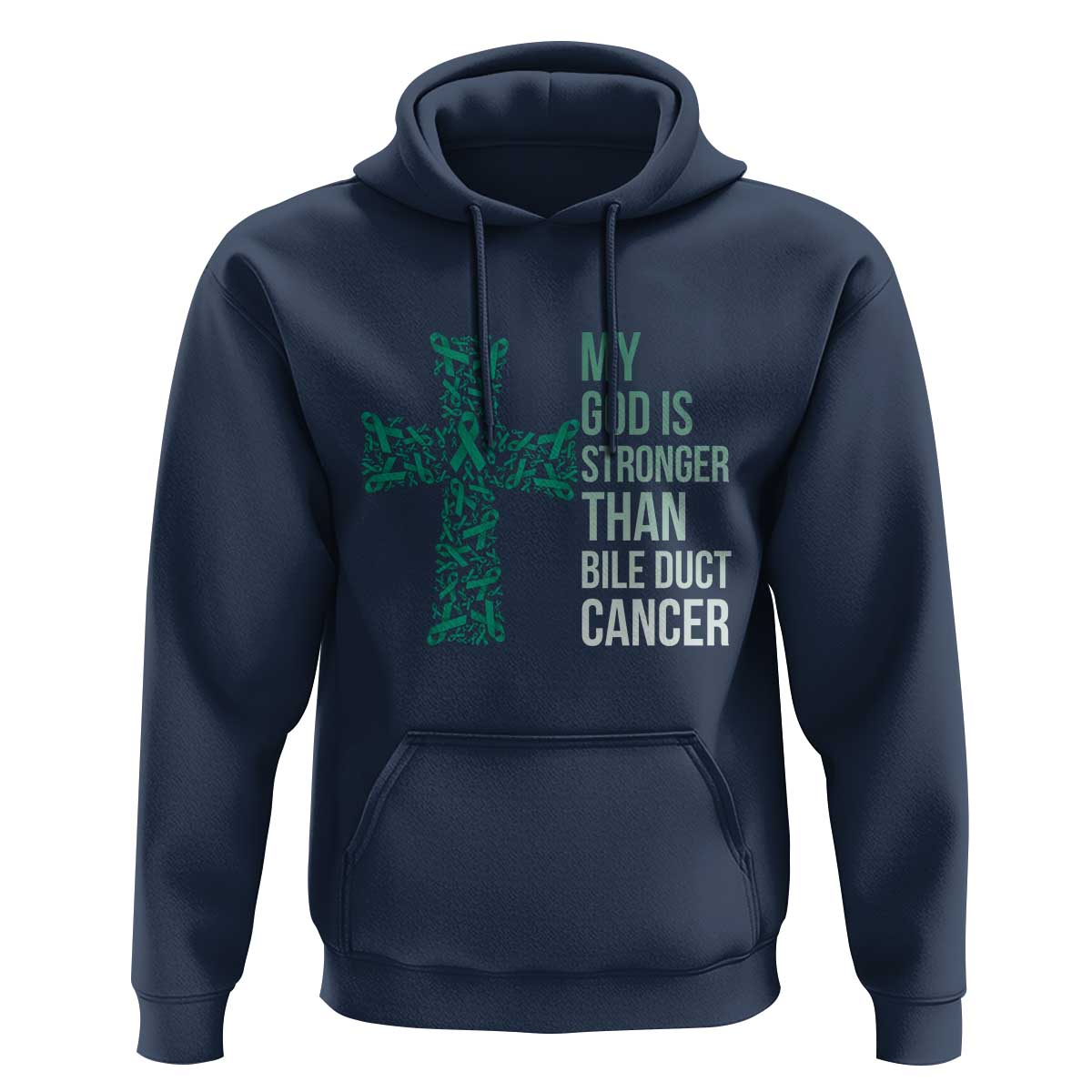 My God Is Stronger Than Bile Duct Cancer Hoodie Faith Over Fear Support Gift
