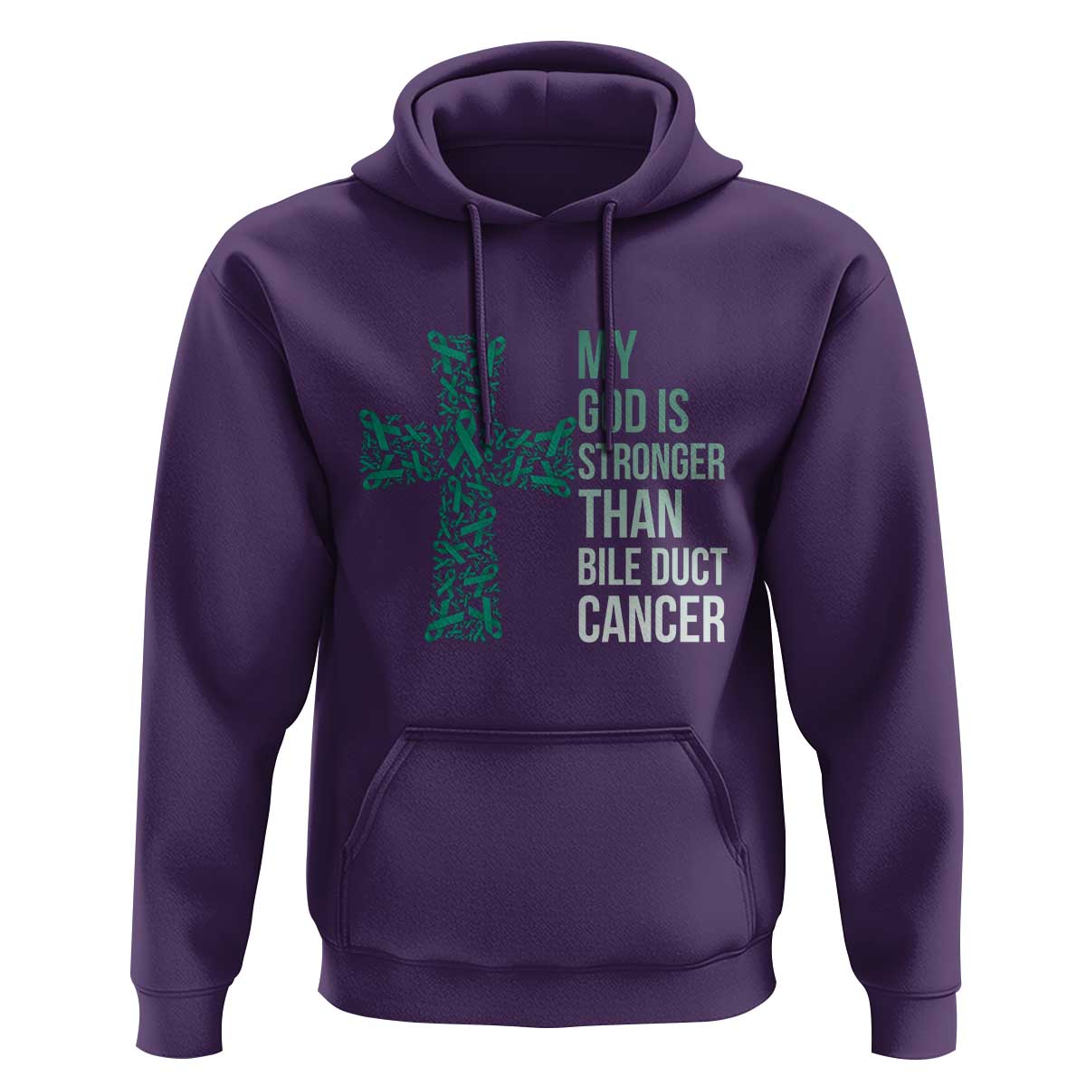 My God Is Stronger Than Bile Duct Cancer Hoodie Faith Over Fear Support Gift