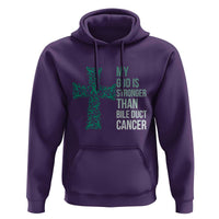 My God Is Stronger Than Bile Duct Cancer Hoodie Faith Over Fear Support Gift