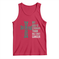 My God Is Stronger Than Bile Duct Cancer Tank Top Faith Over Fear Support Gift