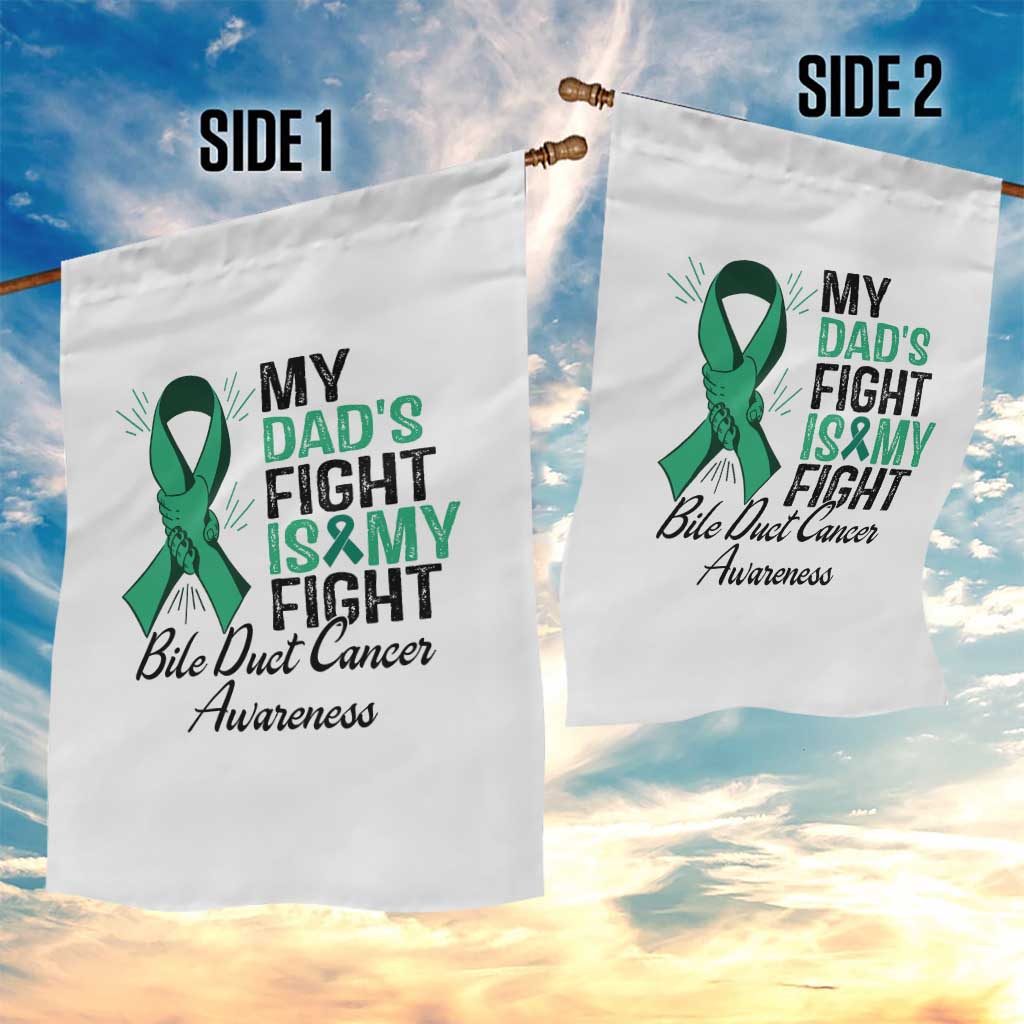 Cholangiocarcinoma Support Warrior Gift Garden Flag My Dad Fight My Fight