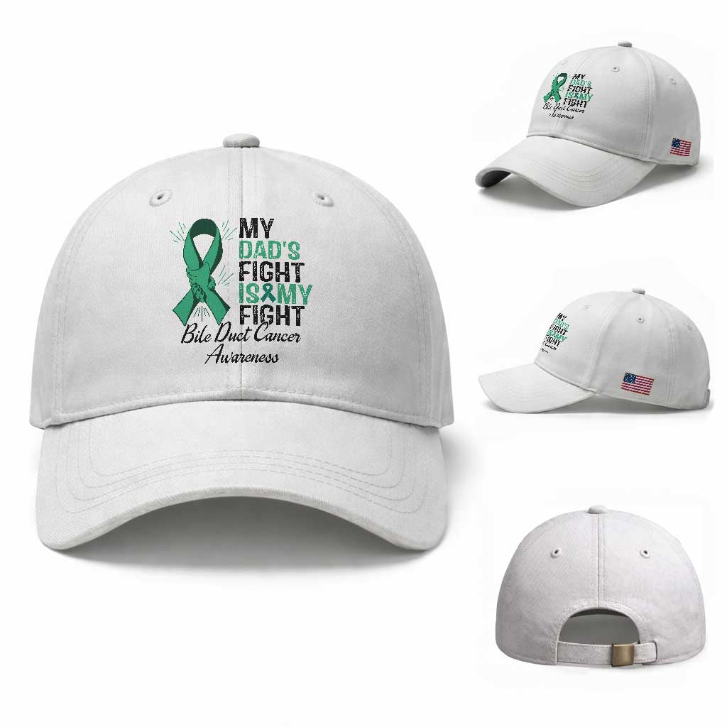 Cholangiocarcinoma Support Warrior Gift Baseball Cap My Dad Fight My Fight