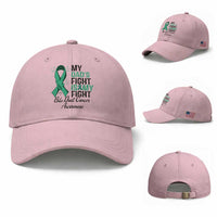 Cholangiocarcinoma Support Warrior Gift Baseball Cap My Dad Fight My Fight