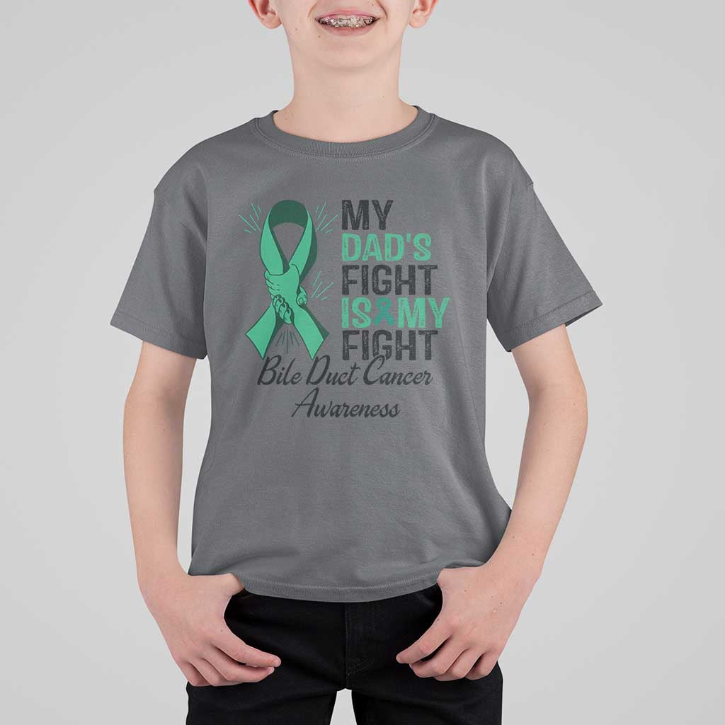 Cholangiocarcinoma Support Warrior Gift T Shirt For Kid My Dad Fight My Fight