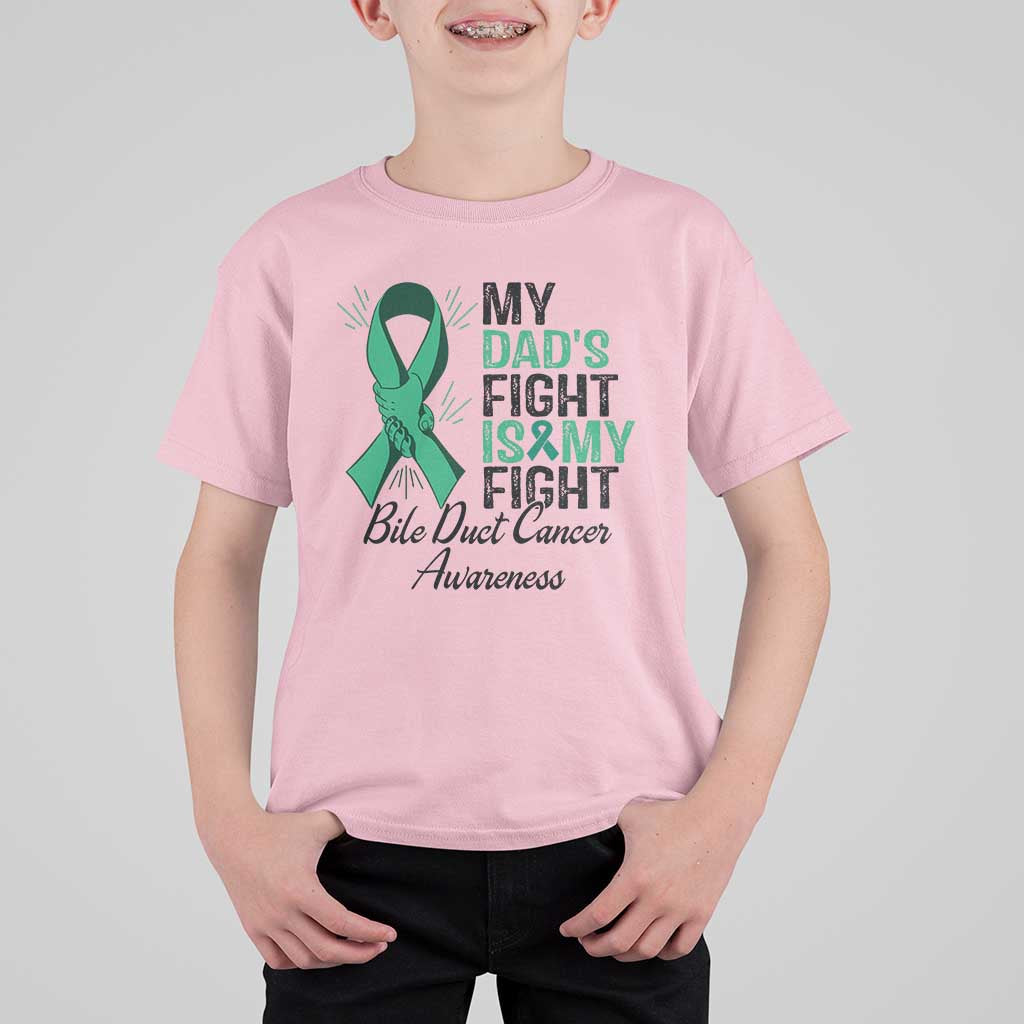 Cholangiocarcinoma Support Warrior Gift T Shirt For Kid My Dad Fight My Fight