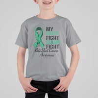 Cholangiocarcinoma Support Warrior Gift T Shirt For Kid My Dad Fight My Fight