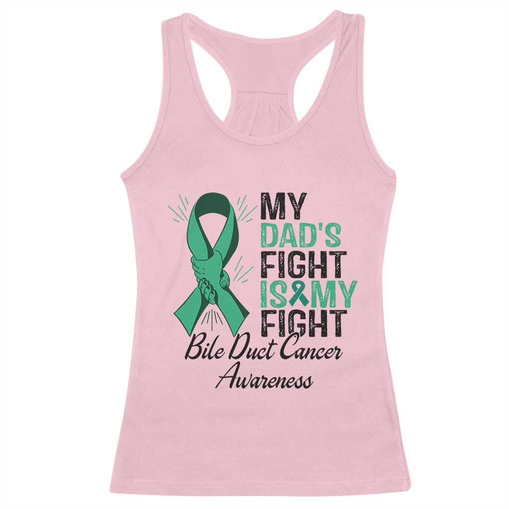 Cholangiocarcinoma Support Warrior Gift Racerback Tank Top My Dad Fight My Fight
