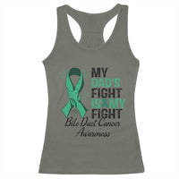Cholangiocarcinoma Support Warrior Gift Racerback Tank Top My Dad Fight My Fight