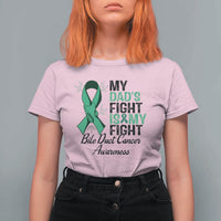 Cholangiocarcinoma Support Warrior Gift T Shirt For Women My Dad Fight My Fight