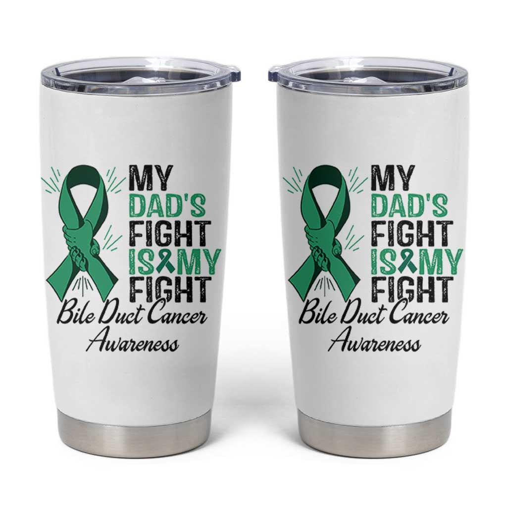 Cholangiocarcinoma Support Warrior Gift Tumbler Cup My Dad Fight My Fight