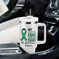Cholangiocarcinoma Support Warrior Gift Tumbler With Handle My Dad Fight My Fight
