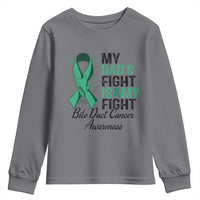 Cholangiocarcinoma Support Warrior Gift Youth Sweatshirt My Dad Fight My Fight