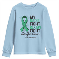 Cholangiocarcinoma Support Warrior Gift Youth Sweatshirt My Dad Fight My Fight