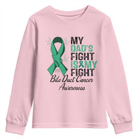 Cholangiocarcinoma Support Warrior Gift Youth Sweatshirt My Dad Fight My Fight