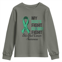 Cholangiocarcinoma Support Warrior Gift Youth Sweatshirt My Dad Fight My Fight
