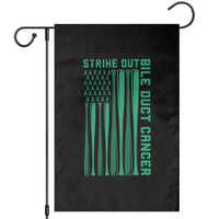 Strike Out Bile Duct Cancer Garden Flag Baseball American Flag Hope Gift