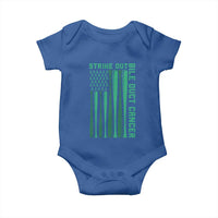 Strike Out Bile Duct Cancer Baby Onesie Baseball American Flag Hope Gift