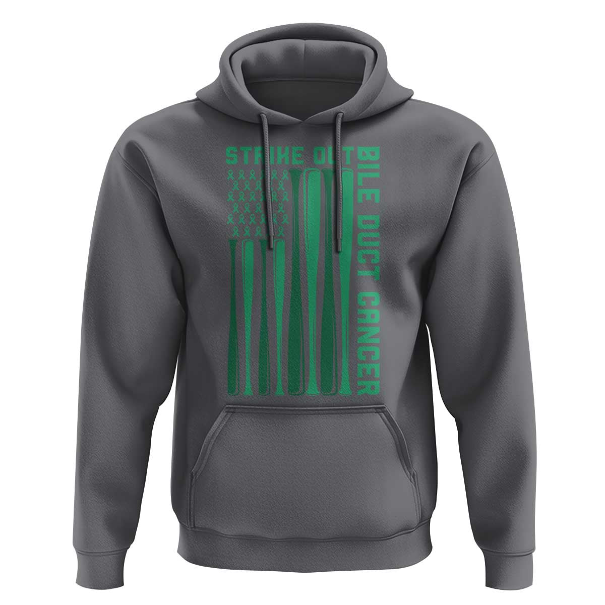 Strike Out Bile Duct Cancer Hoodie Baseball American Flag Hope Gift