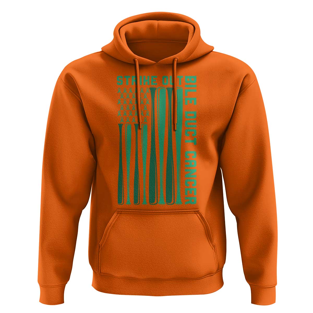 Strike Out Bile Duct Cancer Hoodie Baseball American Flag Hope Gift