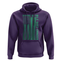 Strike Out Bile Duct Cancer Hoodie Baseball American Flag Hope Gift
