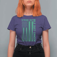 Strike Out Bile Duct Cancer T Shirt For Women Baseball American Flag Hope Gift