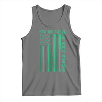 Strike Out Bile Duct Cancer Tank Top Baseball American Flag Hope Gift