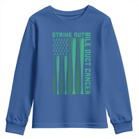 Strike Out Bile Duct Cancer Youth Sweatshirt Baseball American Flag Hope Gift
