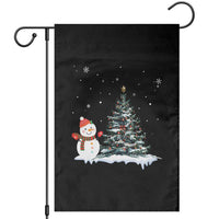Christmas Snowman Garden Flag Funny Snowmen With Christmas Tree - Wonder Print Shop