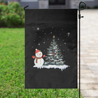 Christmas Snowman Garden Flag Funny Snowmen With Christmas Tree - Wonder Print Shop