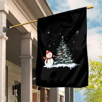 Christmas Snowman Garden Flag Funny Snowmen With Christmas Tree - Wonder Print Shop