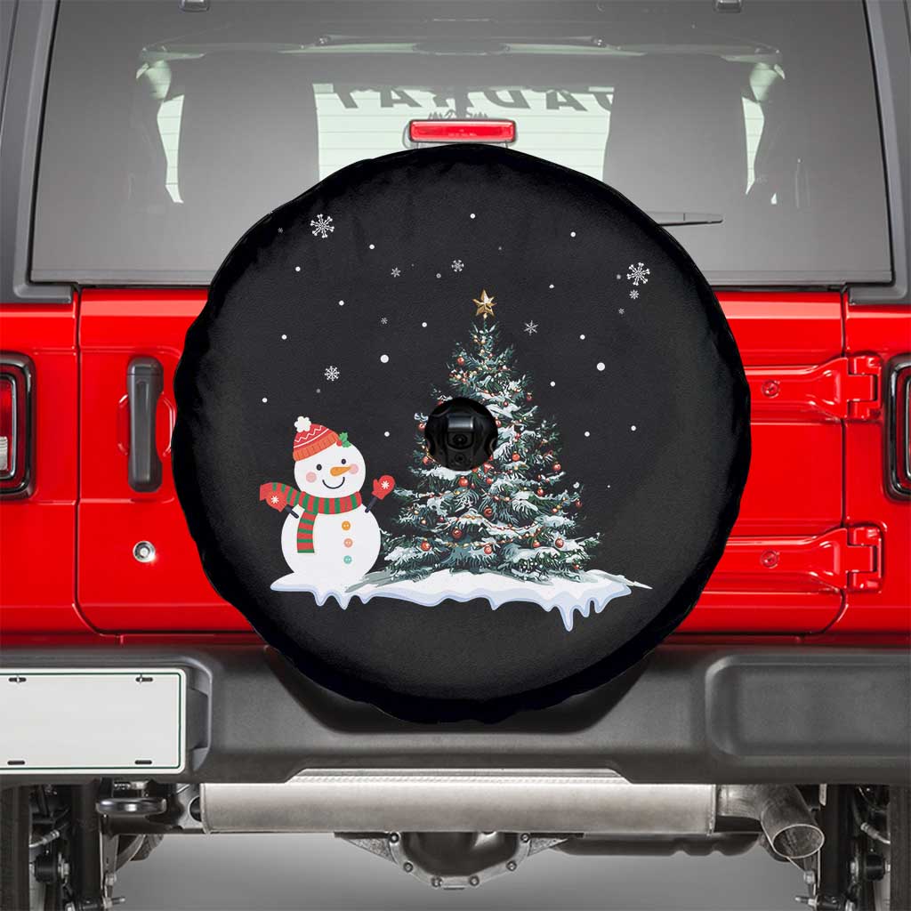 Christmas Snowman Spare Tire Cover Funny Snowmen With Christmas Tree - Wonder Print Shop