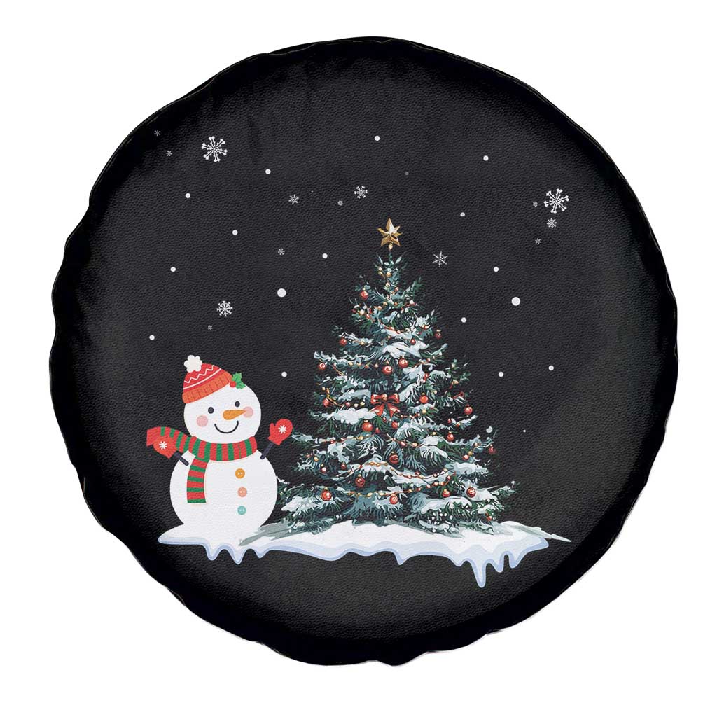 Christmas Snowman Spare Tire Cover Funny Snowmen With Christmas Tree - Wonder Print Shop