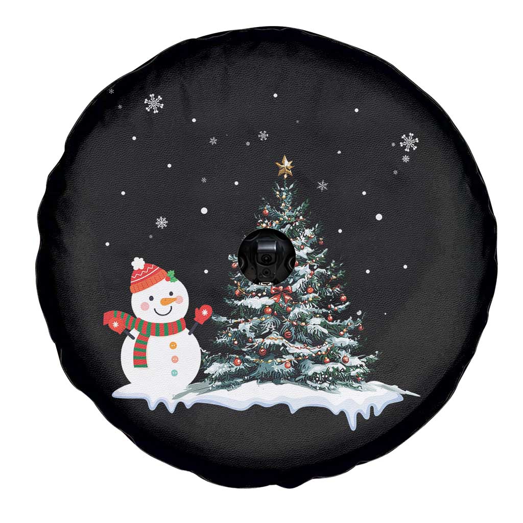 Christmas Snowman Spare Tire Cover Funny Snowmen With Christmas Tree - Wonder Print Shop