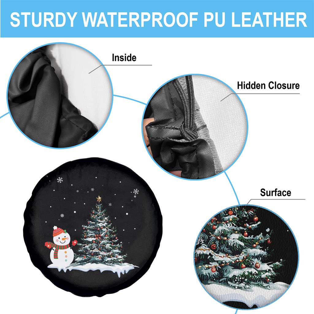 Christmas Snowman Spare Tire Cover Funny Snowmen With Christmas Tree - Wonder Print Shop