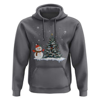 Christmas Snowman Hoodie Funny Snowmen With Christmas Tree - Wonder Print Shop