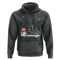 Christmas Snowman Hoodie Funny Snowmen With Christmas Tree - Wonder Print Shop