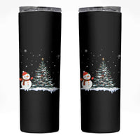 Christmas Snowman Skinny Tumbler Funny Snowmen With Christmas Tree