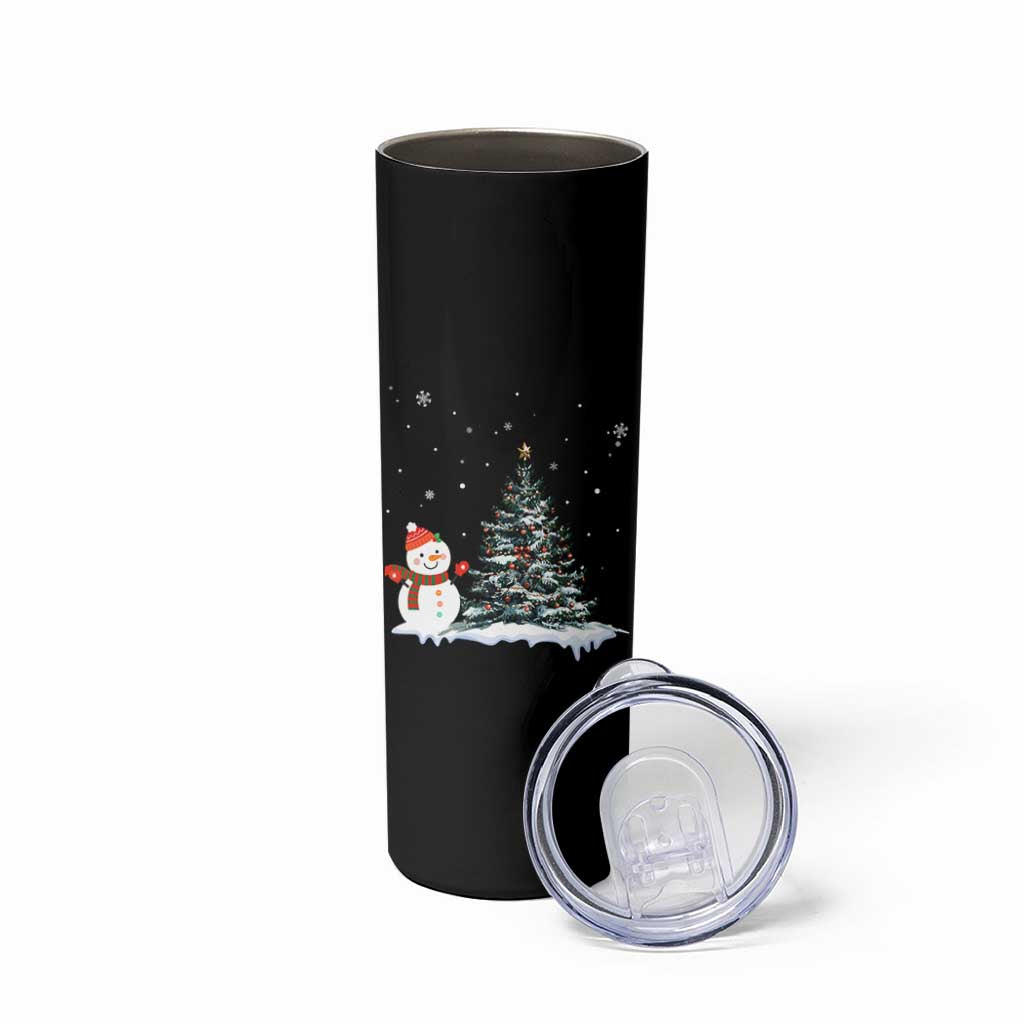 Christmas Snowman Skinny Tumbler Funny Snowmen With Christmas Tree
