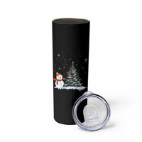 Christmas Snowman Skinny Tumbler Funny Snowmen With Christmas Tree
