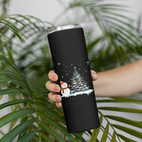 Christmas Snowman Skinny Tumbler Funny Snowmen With Christmas Tree