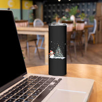 Christmas Snowman Skinny Tumbler Funny Snowmen With Christmas Tree