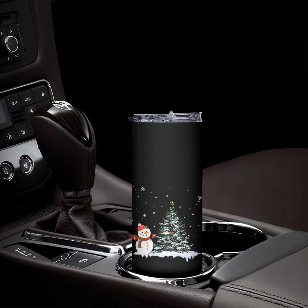 Christmas Snowman Skinny Tumbler Funny Snowmen With Christmas Tree