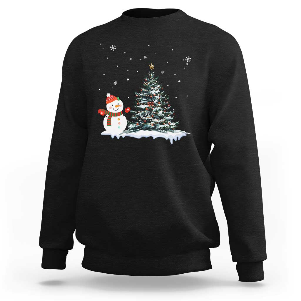 Christmas Snowman Sweatshirt Funny Snowmen With Christmas Tree - Wonder Print Shop