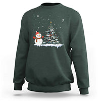 Christmas Snowman Sweatshirt Funny Snowmen With Christmas Tree - Wonder Print Shop