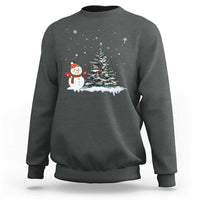 Christmas Snowman Sweatshirt Funny Snowmen With Christmas Tree - Wonder Print Shop