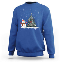 Christmas Snowman Sweatshirt Funny Snowmen With Christmas Tree - Wonder Print Shop